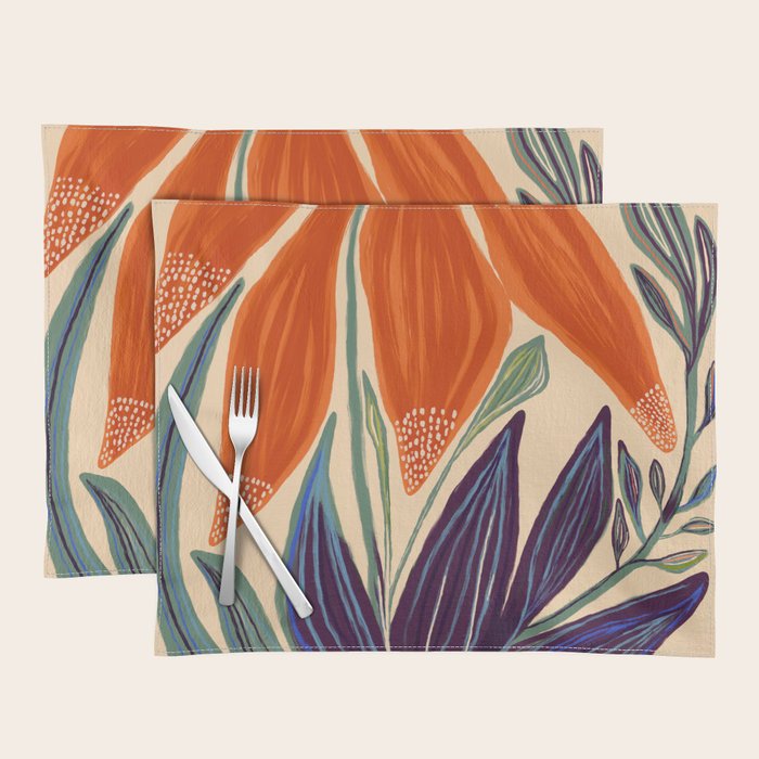 La Fleur - Modern Botanical Art Print Placemat Gallery Image 1