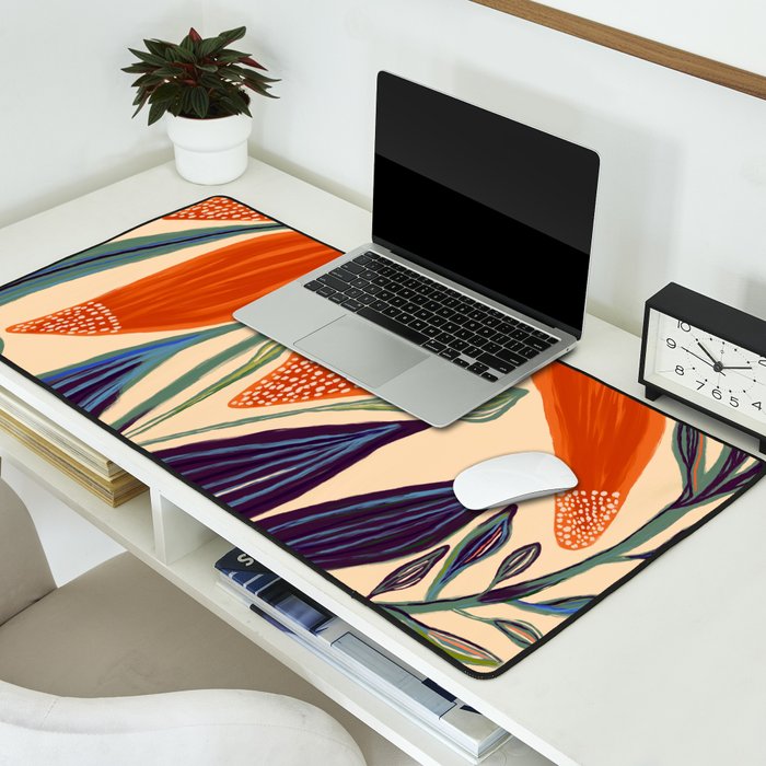 La Fleur - Modern Botanical Art Print Desk Mat Gallery Image 2