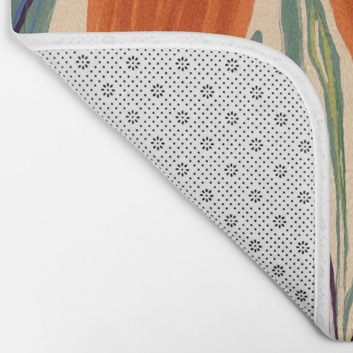 La Fleur - Modern Botanical Art Print Bath Mat Gallery Image 2