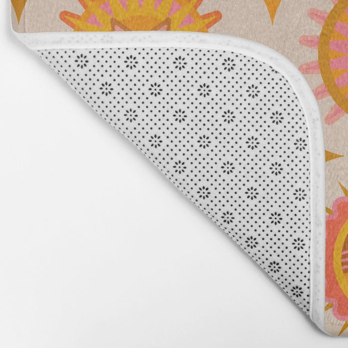 Sunshine Faces - Retro Bath Mat Gallery Image 2