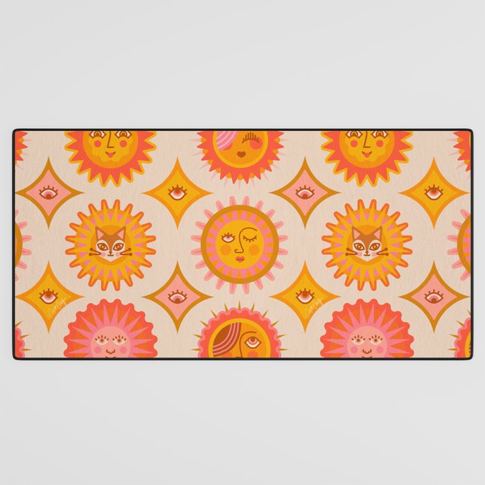 Sunshine Faces - Retro Desk Mat Gallery Image 3