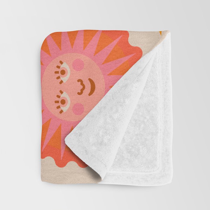 Sunshine Faces - Retro Throw Blanket Gallery Image 3