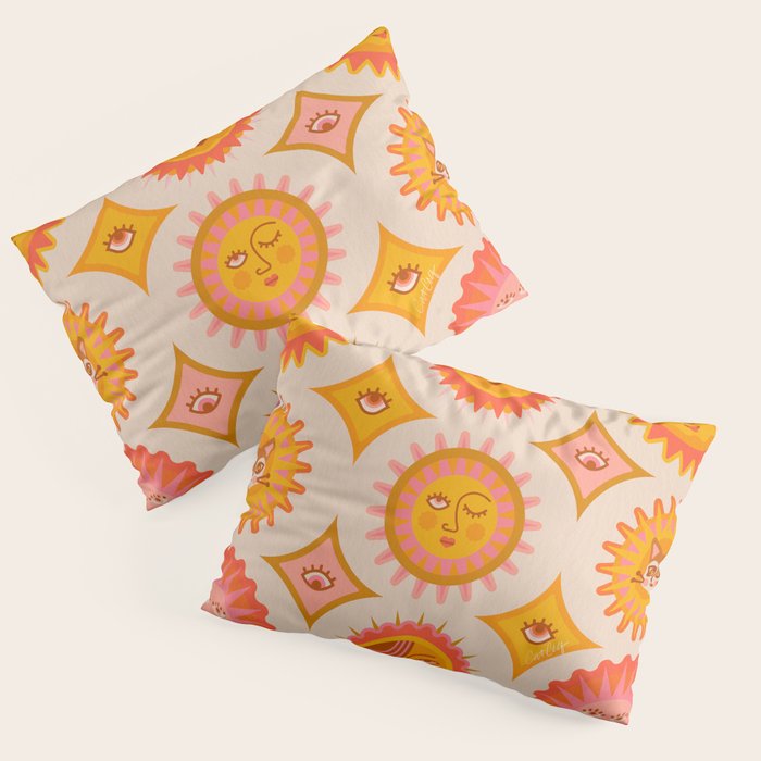 Sunshine Faces - Retro Pillow Sham Gallery Image 3