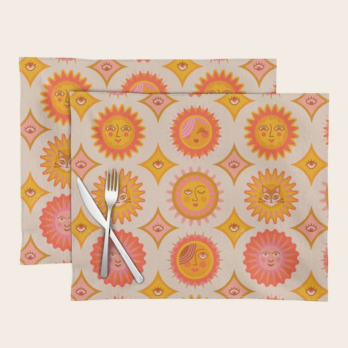 Sunshine Faces - Retro Placemat Gallery Image 1