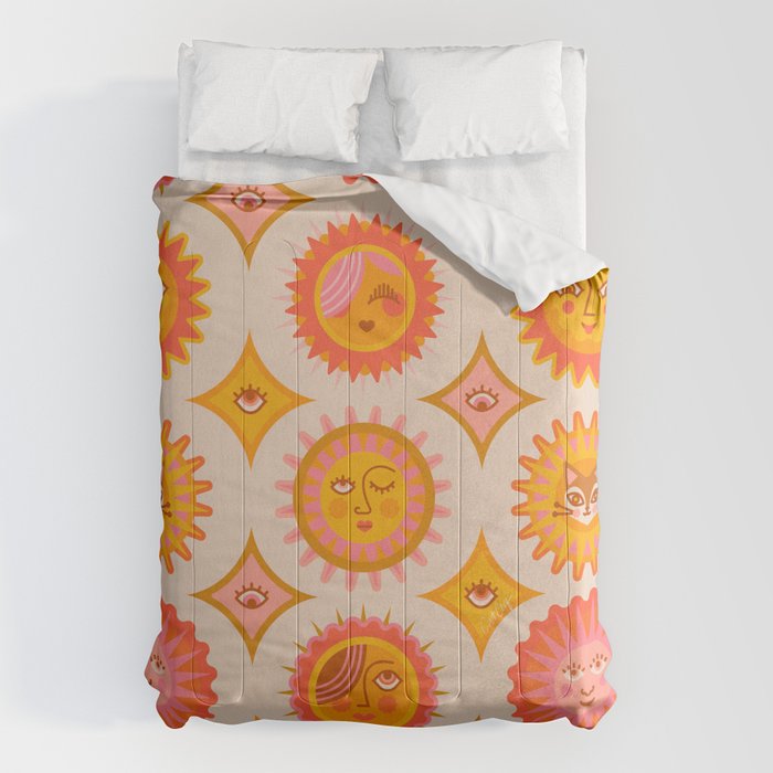 Sunshine Faces - Retro Comforter Gallery Image 6
