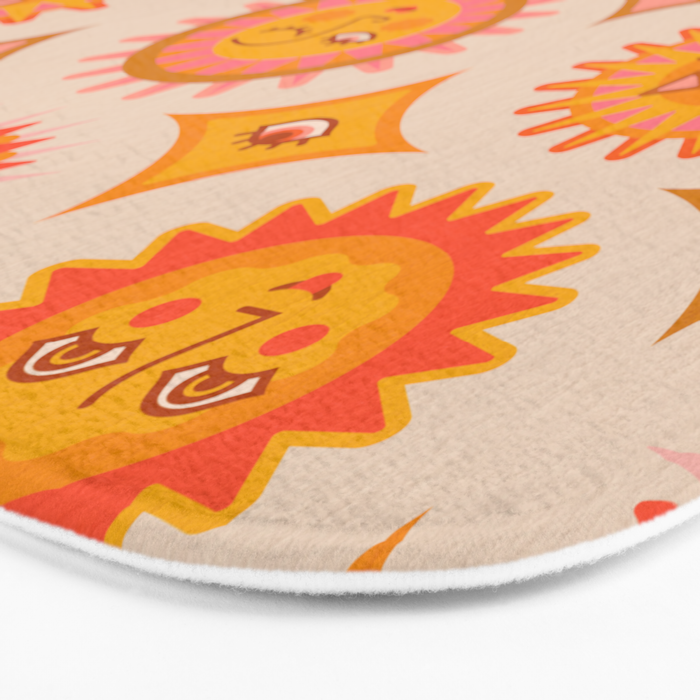 Sunshine Faces - Retro Bath Mat Gallery Image 3