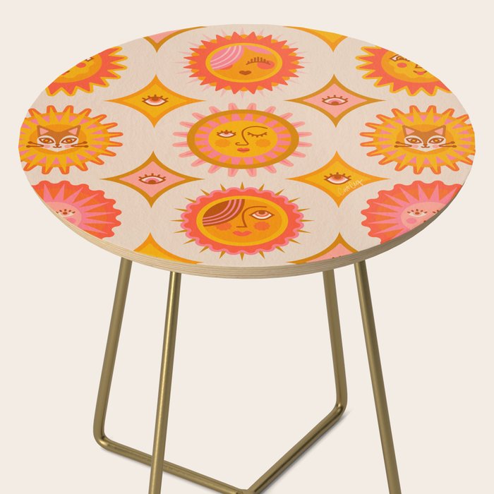 Sunshine Faces - Retro Side Table Gallery Image 2