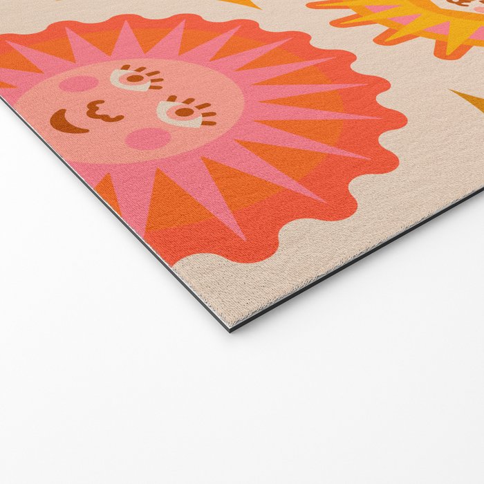 Sunshine Faces - Retro Welcome Mat Gallery Image 2