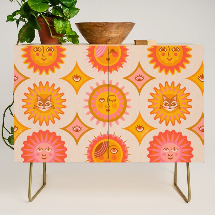 Sunshine Faces - Retro Credenza Gallery Image 1