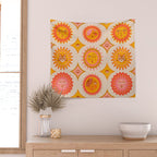 Sunshine Faces - Retro Wall Tapestry Gallery Image 2