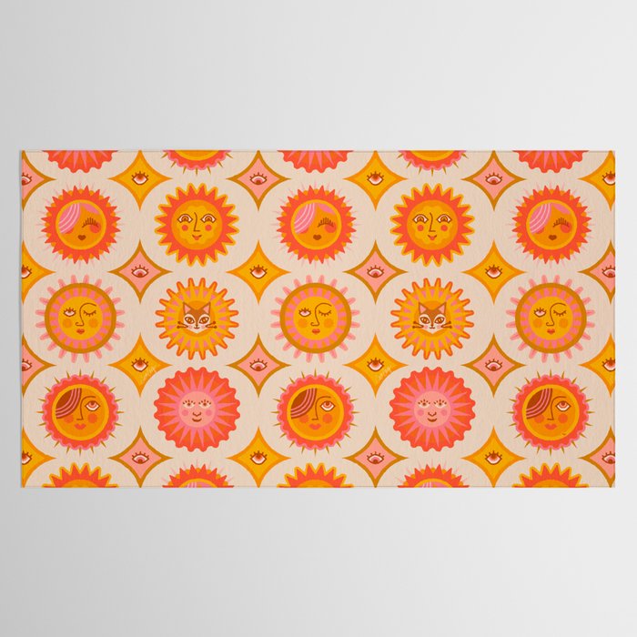 Sunshine Faces - Retro Tablecloth Gallery Image 2