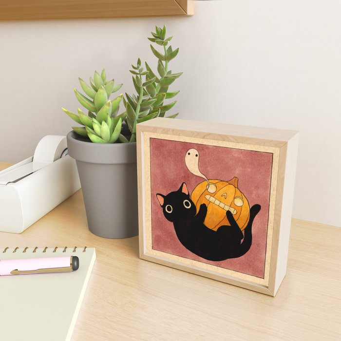 Halloween Cat 03 Mini Art Print Gallery Image 2