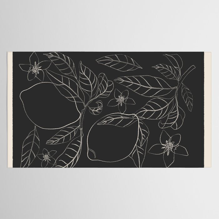 Lemons - Line Art 1 Tablecloth Gallery Image 2