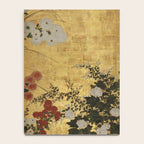 White Red Chrysanthemums Floral Japanese Gold Screen Notebook Gallery Image 4
