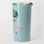 T-Rex the Hula Dancer in Green Travel Mug Gallery Image 2