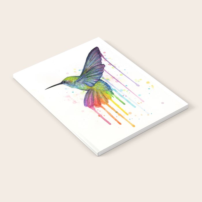 Hummingbird Rainbow Watercolor Notebook Gallery Image 2