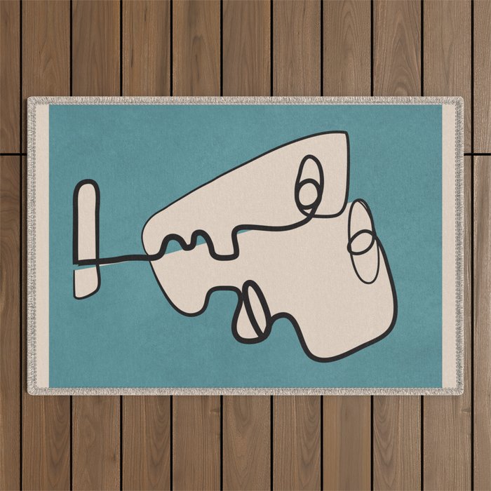 Interwoven Faces 7 Outdoor Rug Gallery Image 1