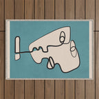 Interwoven Faces 7 Outdoor Rug Gallery Image 1