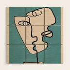 Interwoven Faces 7 Wood Wall Art Gallery Image 1
