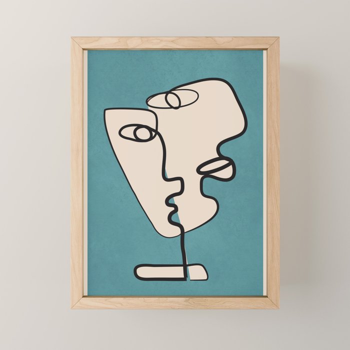 Interwoven Faces 7 Mini Art Print Gallery Image 1