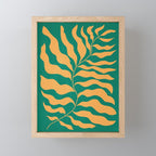 JAZZ FERNS 02 | Tropical Green & Casablanca Matisse Edition Mini Art Print Gallery Image 1