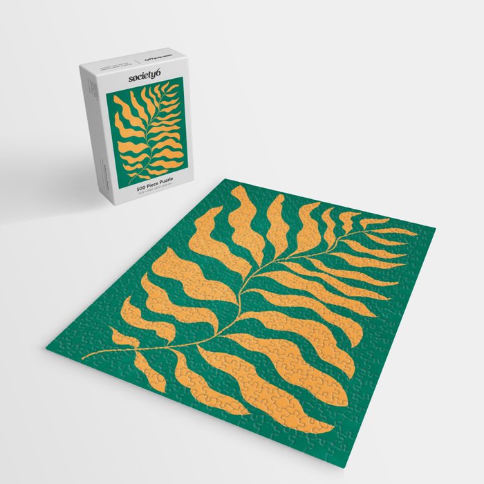 JAZZ FERNS 02 | Tropical Green & Casablanca Matisse Edition Jigsaw Puzzle Gallery Image 2