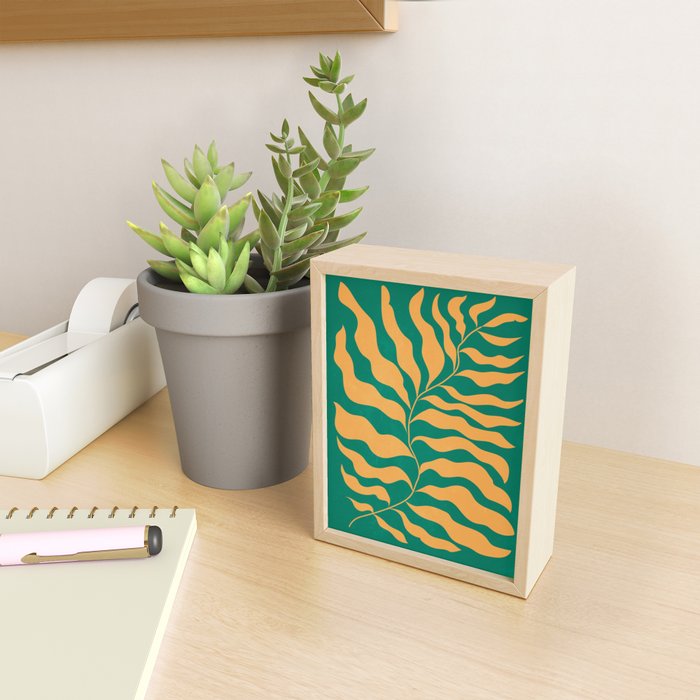 JAZZ FERNS 02 | Tropical Green & Casablanca Matisse Edition Mini Art Print Gallery Image 2