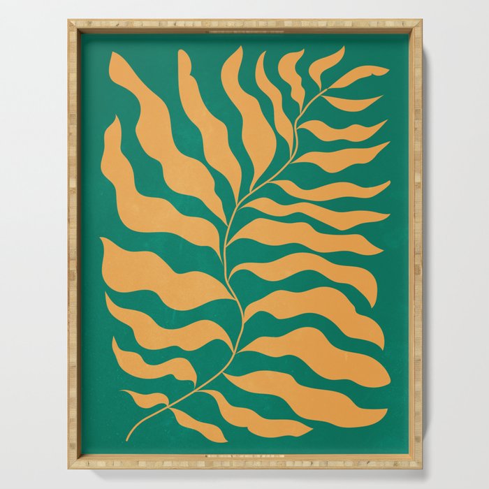 JAZZ FERNS 02 | Tropical Green & Casablanca Matisse Edition Serving Tray Gallery Image 1
