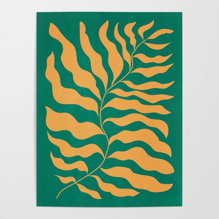JAZZ FERNS 02 | Tropical Green & Casablanca Matisse Edition Poster Gallery Image 1