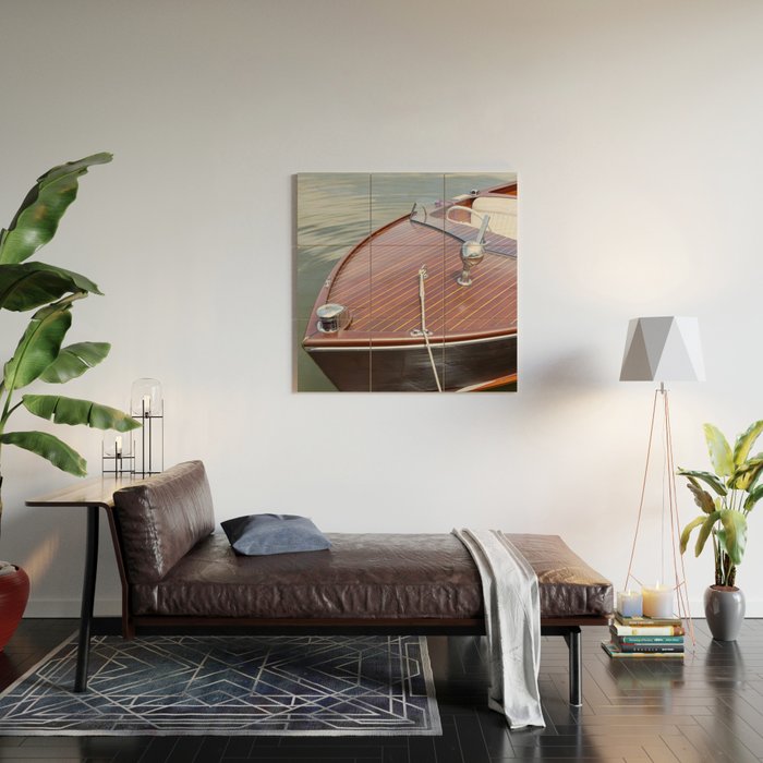 Vintage Glamour x Vintage Chris Craft Boat Photography Wood Wall Art Gallery Image 2