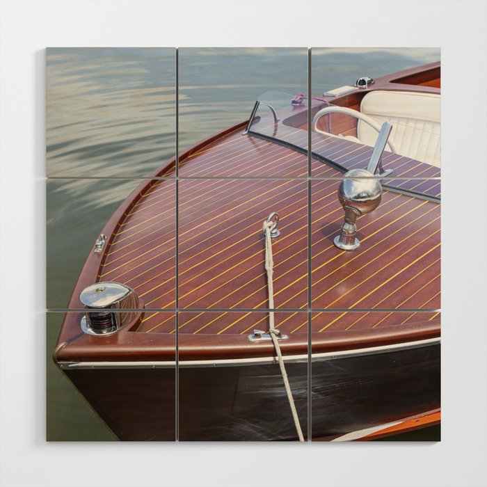 Vintage Glamour x Vintage Chris Craft Boat Photography Wood Wall Art Gallery Image 1