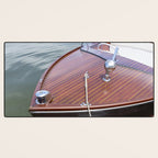 Vintage Glamour x Vintage Chris Craft Boat Photography Desk Mat Gallery Image 3