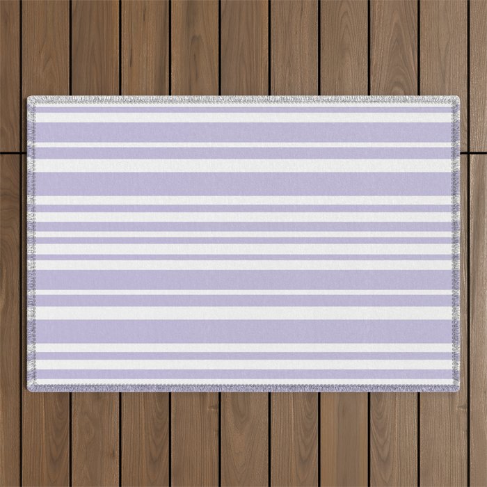 Classic Stripes XXVIII - Lilac Purple Outdoor Rug Gallery Image 1