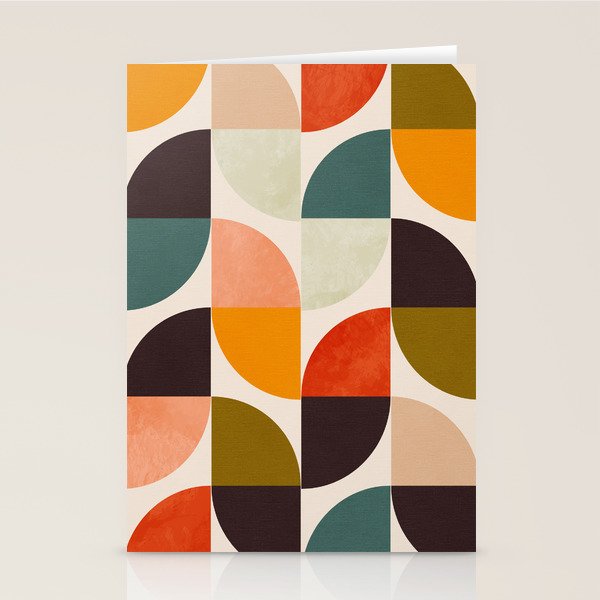 bauhaus mid century geometric shapes 9 Stationery Card Gallery Image 1