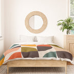 bauhaus mid century geometric shapes 9 Duvet Cover Gallery Image 3