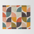 bauhaus mid century geometric shapes 9 Throw Blanket Gallery Image 2