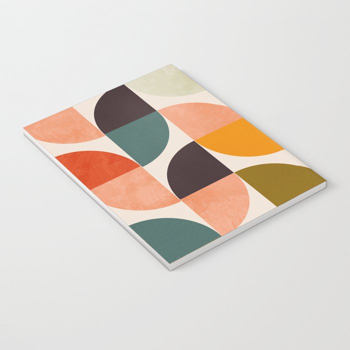 bauhaus mid century geometric shapes 9 Notebook Gallery Image 3