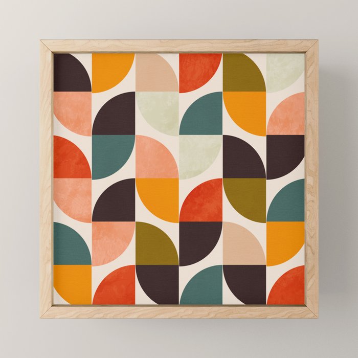 bauhaus mid century geometric shapes 9 Mini Art Print Gallery Image 1