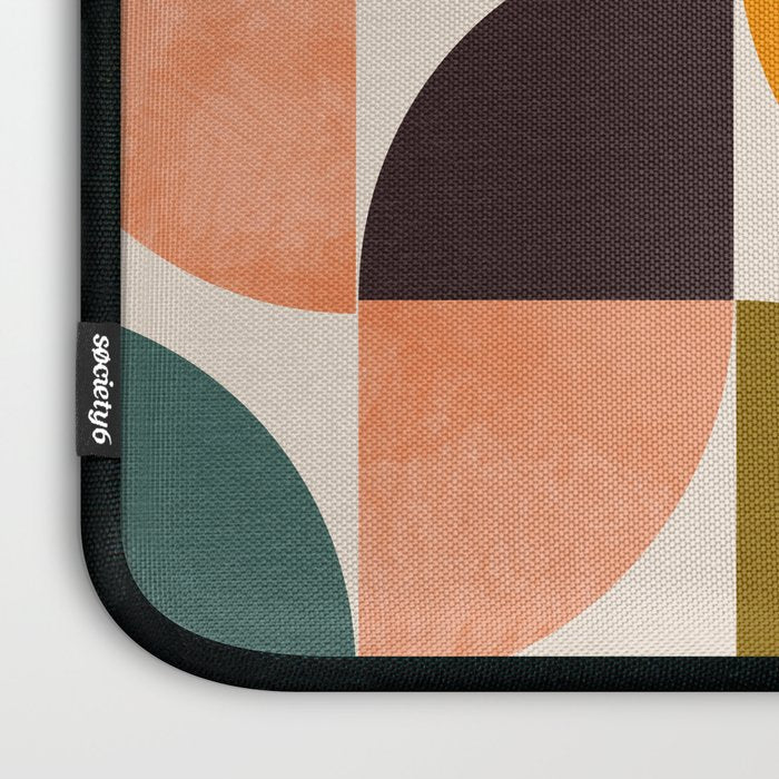 bauhaus mid century geometric shapes 9 Laptop Sleeve Gallery Image 3