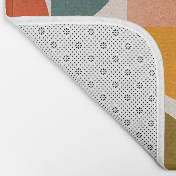 bauhaus mid century geometric shapes 9 Bath Mat Gallery Image 2
