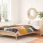 bauhaus mid century geometric shapes 9 Duvet Cover Gallery Image 2