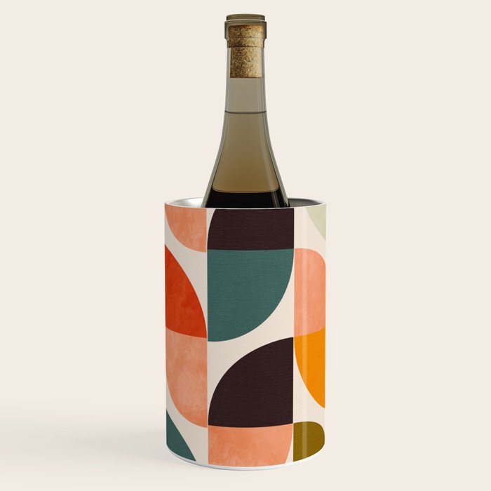 bauhaus mid century geometric shapes 9 Wine Chiller Gallery Image 2