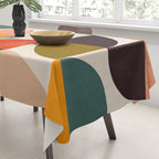 bauhaus mid century geometric shapes 9 Tablecloth Gallery Image 3