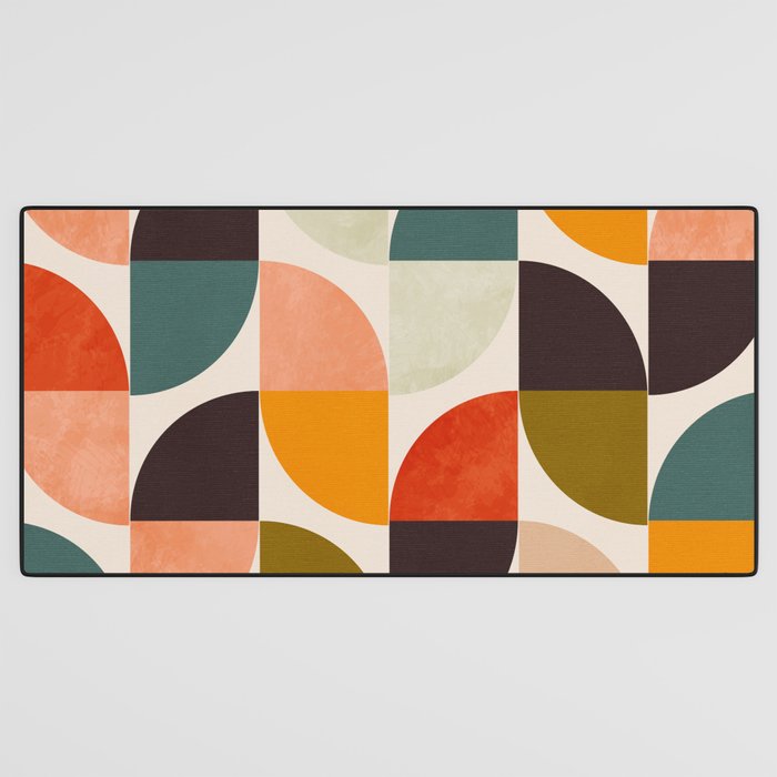 bauhaus mid century geometric shapes 9 Desk Mat Gallery Image 3