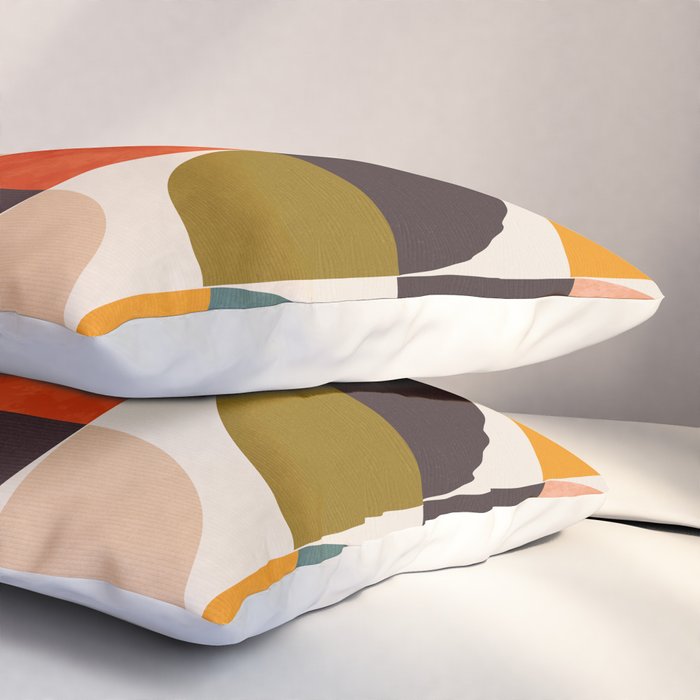 bauhaus mid century geometric shapes 9 Pillow Sham Gallery Image 3