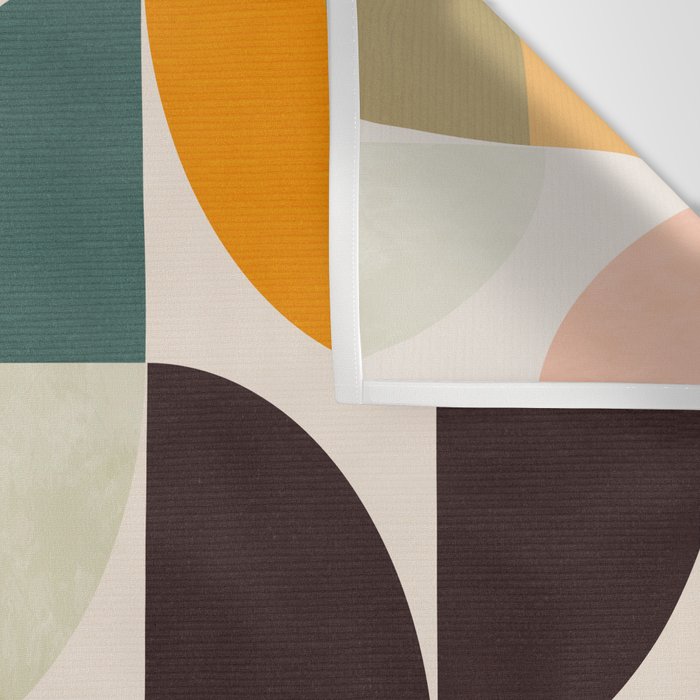 bauhaus mid century geometric shapes 9 Wall Tapestry Gallery Image 3
