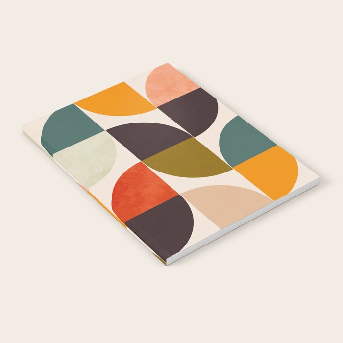 bauhaus mid century geometric shapes 9 Notebook Gallery Image 2