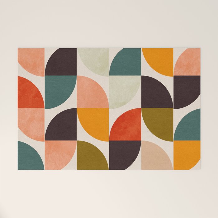bauhaus mid century geometric shapes 9 Welcome Mat Gallery Image 1