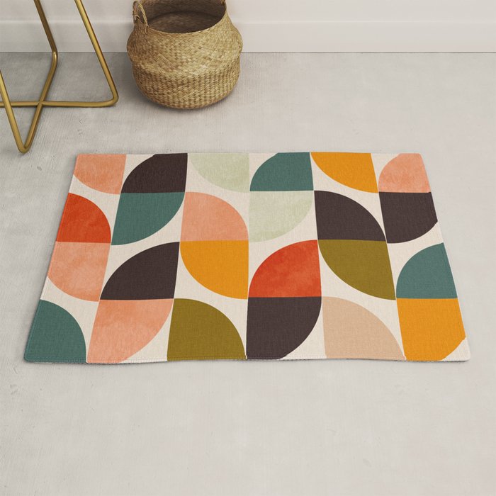 bauhaus mid century geometric shapes 9 Rug Gallery Image 1