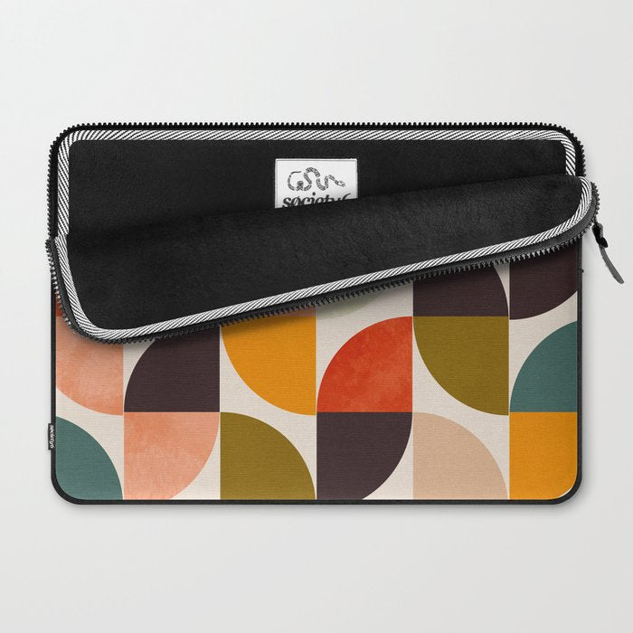bauhaus mid century geometric shapes 9 Laptop Sleeve Gallery Image 2